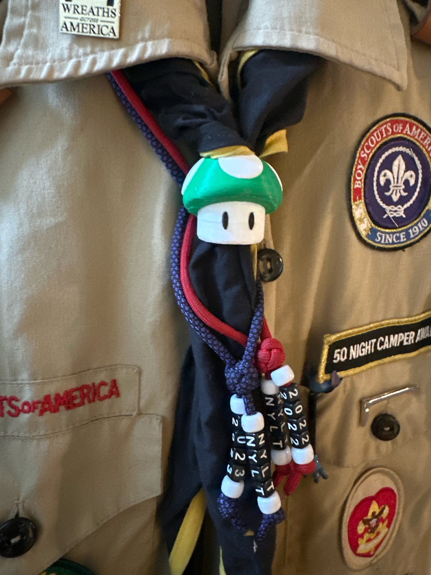 1-Up Mushroom Neckerchief Slide