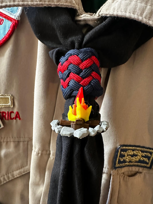 Campfire Neckerchief Slide