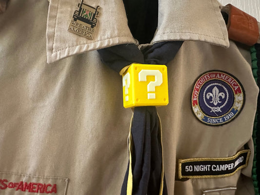 Question Block Neckerchief Slide